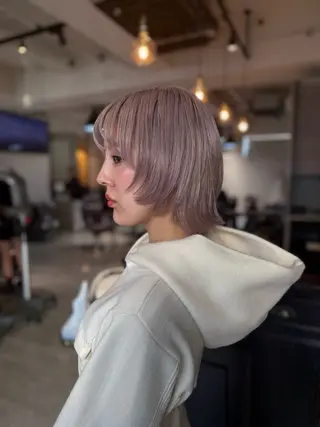 ショート カラー BRAIDS💎愛子 大人ハイライト💎のヘアスタイル