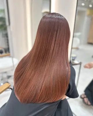 ロング カラー 韓国ヘア顔周りカット 艶髪ベージュtamaのヘアスタイル