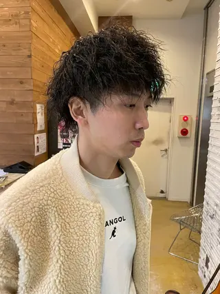ショート パーマ メンズ メンズカット/パーマ 特化motooのヘアスタイル