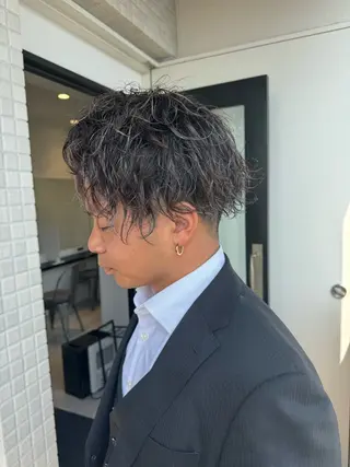 ショート カラー パーマ メンズ メンズ特化 パーマ/オザワのヘアスタイル