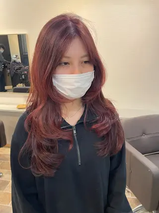 ロング カラー Ammi hair所属・YUI/ ブリーチカラー🌷のヘアスタイル