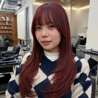 ロング POCKET 渋谷所属・レイヤー／パーマ KAHOのヘアスタイル