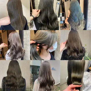 セミロング カラー ヘアアレンジ アンククロス渋谷【ANKH CROSS】所属・韓国ヘア┊︎レイヤー ┊︎haruka🌙のヘアスタイル