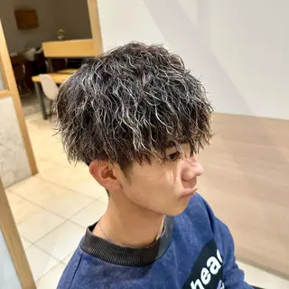 ショート メンズ Geniee horie所属・ともや 髪質改善縮毛矯正のヘアスタイル