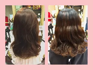 ミディアム セミロング ロング カラー boutique misakiのヘアスタイル