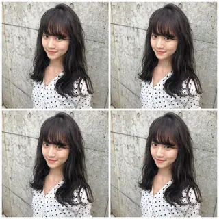 ロング カラー パーマ ヘアアレンジ メンズ ネイル マツエク・マツパ レイヤー／顔周り 韓国ヘア森田和貴のヘアスタイル