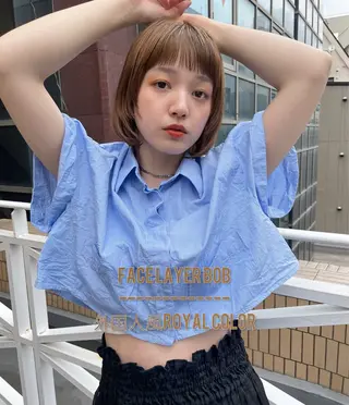 ショート カラー ショート/ボブ/ 心斎橋/宮脇美奈のヘアスタイル