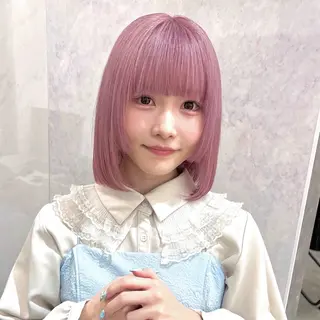 ミディアム カラー 🥀YUIHA🥀 テザインカラー♥のヘアスタイル