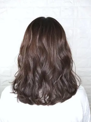 セミロング カラー エイジングケア特化 美容師✂️山崎竜二のヘアスタイル