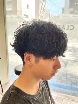 ショート パーマ メンズ パーマ/フェード🔥 佐々木波人のヘアスタイル