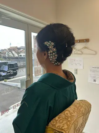 ミディアム ヘアアレンジ アミオーガニック カラーのヘアスタイル