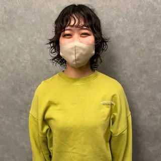 ミディアム 古沢 新のヘアスタイル