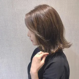 ミディアム カラー ヘアアレンジ Yuki☃️美容師/ 耳ツボジュエリーのヘアスタイル
