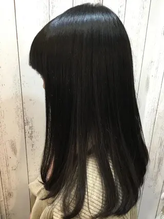 セミロング カラー パーマ 金崎 新吾のヘアスタイル