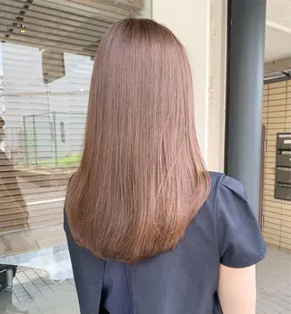 ミディアム カラー 透明感/オリーブ/ グレージュ/YUKAのヘアスタイル