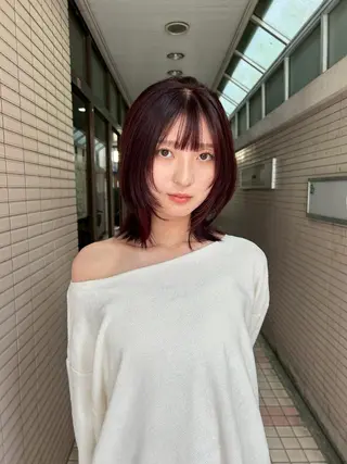 セミロング カラー/レイヤー/ 髪質改善/PAAQのヘアスタイル