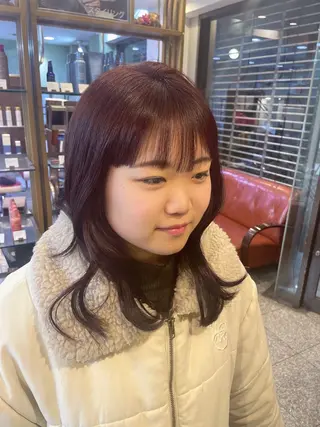 セミロング カラー HONDA AVEDA 辻堂店所属・asano yuiのヘアスタイル