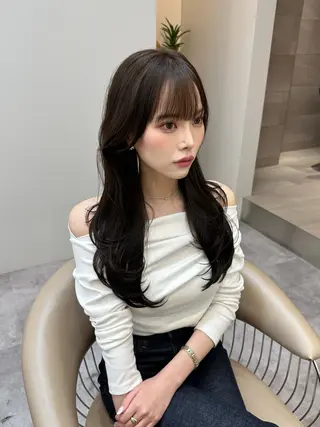 ロング 仙台/韓国風レイヤー 髪質改善/佐藤 史弥のヘアスタイル