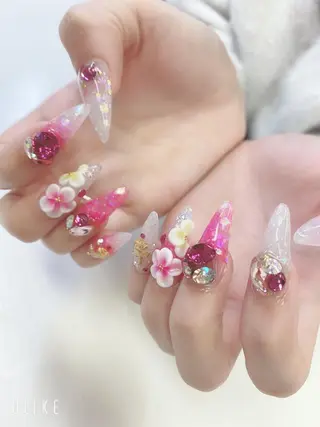ロング JNA認定講師🌸 RIEのネイルデザイン