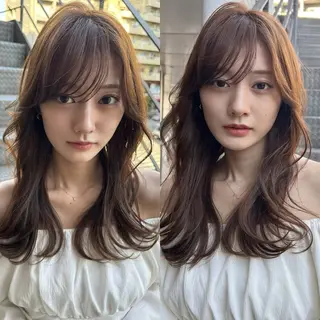 セミロング カラー 🫧ボブ•ショート レイヤー🫧持田樹のヘアスタイル