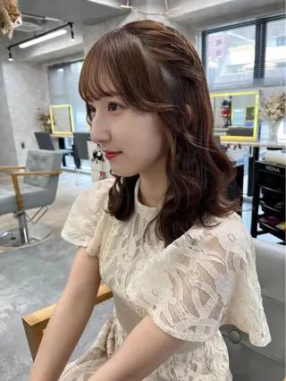 ミディアム カラー ヘアアレンジ メンズウルフ🐺♡ ブリーチ♡ヘアメ🎀のヘアスタイル