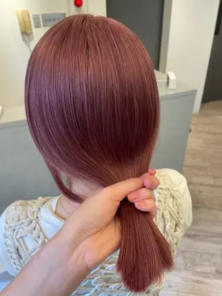 セミロング ♡似合わせハイトーン ♡maiのヘアスタイル