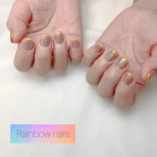 ネイル Rainbow nailsくろちゃんのネイルデザイン
