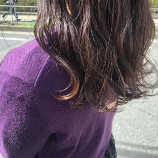 ロング カラー 酸性縮毛矯正🧴韓国 レイヤー/髪質改善のヘアスタイル