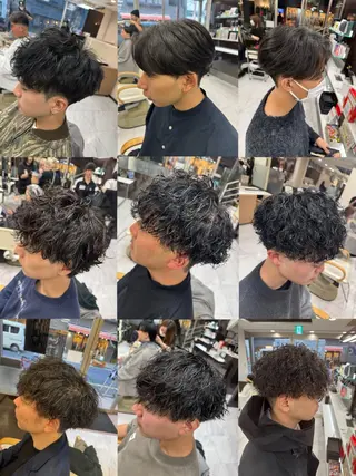 カラー パーマ ヘアアレンジ メンズ 目黒 碧人のヘアスタイル
