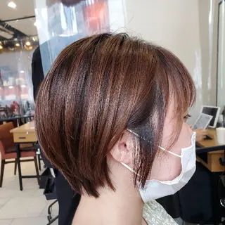 ショート カラー メンズカット曲がる 縮毛矯正佐々木タクマのヘアスタイル