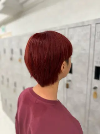 ショート カラー メンズ 韓国レイヤー/ 顔まわり/西野和裕のヘアスタイル