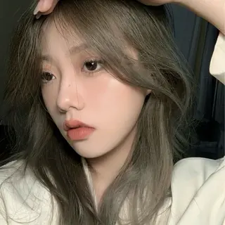 セミロング カラー nonoka オリーブ/レイヤーのヘアスタイル