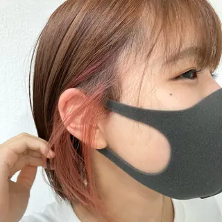 ショート カラー ウルフレイヤー エクステ/kokiのヘアスタイル