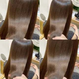 セミロング 💙mai🫧 縮毛矯正・ハイライトのヘアスタイル