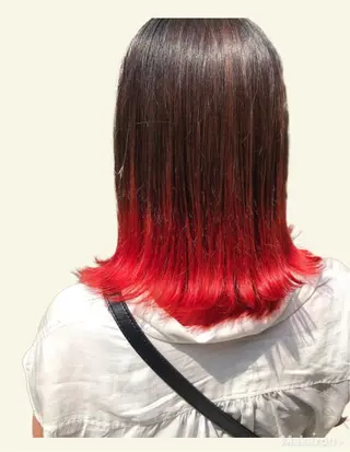 ミディアム カラー ケアブリーチ /髪質 改善/古橋圭史郎のヘアスタイル