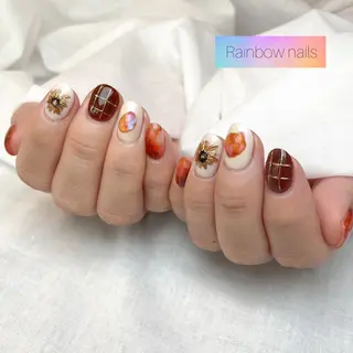 ネイル Rainbow nailsくろちゃんのネイルデザイン