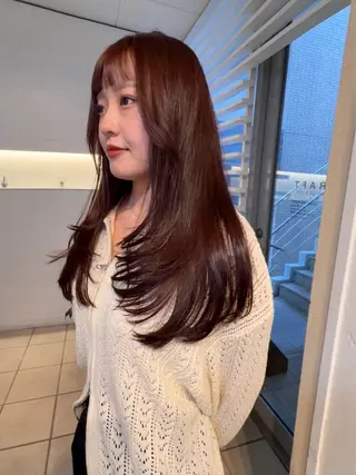 ロング カラー YURiA レイヤー🫧暖色のヘアスタイル