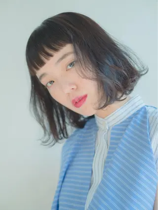 ミディアム 水口 英里のヘアスタイル