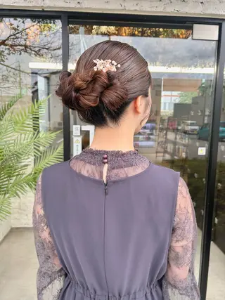 ミディアム ヘアアレンジ neo atrium所属・kyoka .のヘアスタイル