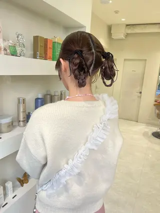 セミロング 透明感🍨レイヤー ヘアセット/miyuのヘアスタイル