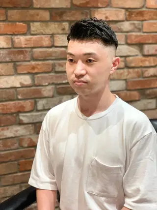 ショート パーマ メンズ HIROGINZAプレミアムバーバー赤坂店所属・田中 千恩のヘアスタイル