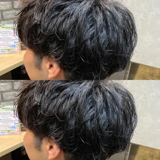 ショート パーマ メンズ 心斎橋メンズパーマ/ シャドウ/山下拓実のヘアスタイル