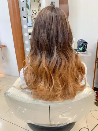 セミロング カラー 縮毛矯正/髪質改善 /韓国風　山川春輝のヘアスタイル