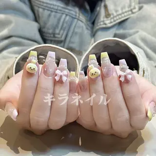 ネイル 🍑長さだし ワンホン💅モモコのネイルデザイン