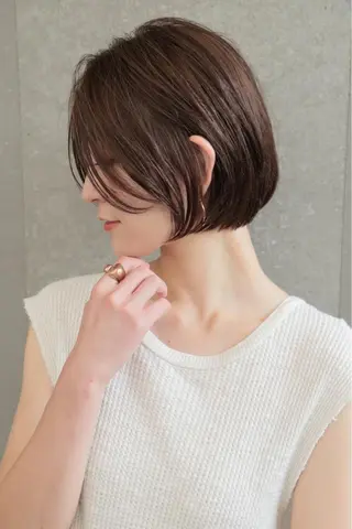 ショート 縮毛矯正　髪質改善 韓国風レイヤー　吉田のヘアスタイル