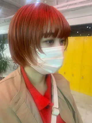 カラー ヘアアレンジ 🧨ブリーチー×ボブ レイヤー💎じゅえるのヘアスタイル