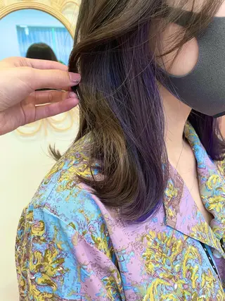 ミディアム カラー karin/インナー カラー/北名古屋市のヘアスタイル