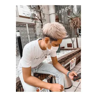 ショート カラー ヘアアレンジ メンズ ange☞ soutaのヘアスタイル