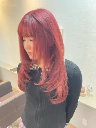 ロング カラー Ammi hair所属・YUI/ ブリーチカラー🌷のヘアスタイル
