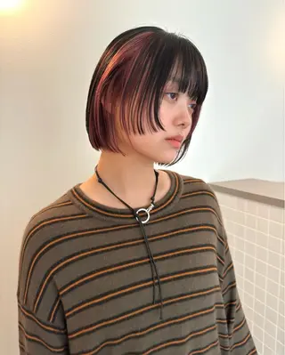 ショート カラー デザイン/レイヤー Kaito🐩/栄のヘアスタイル